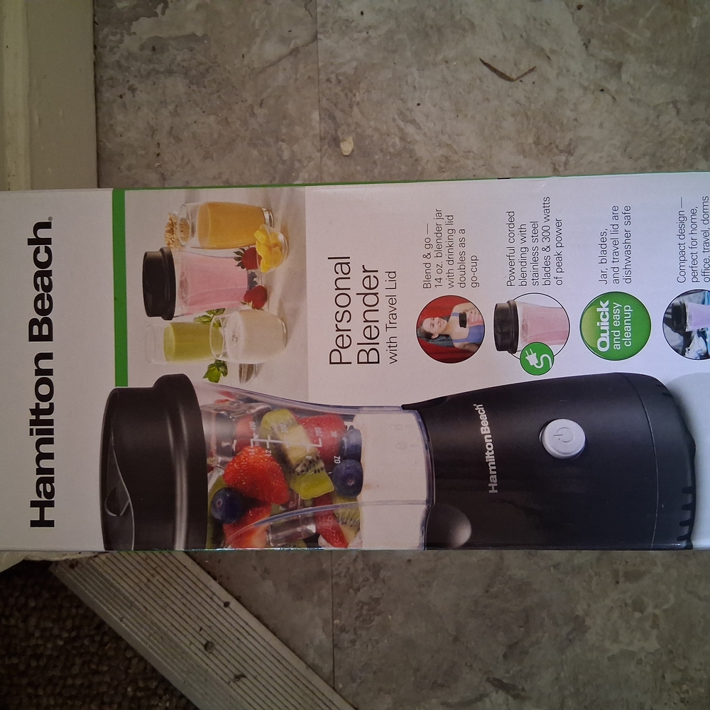 Hamilton Beach Personal Blender - Black and Clear